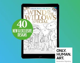 Colouring Heaven Wind in the Willows Special (Digital Download PDF) | Wind in the Willows Colouring Pages | Georgia Roan | Only Human Art