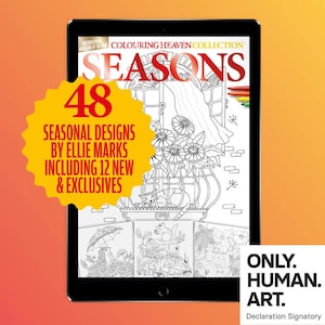 Colouring Heaven Collection Seasons (Digital Download PDF) | Seasonal Colouring Pages | Ellie Marks | Only Human Art