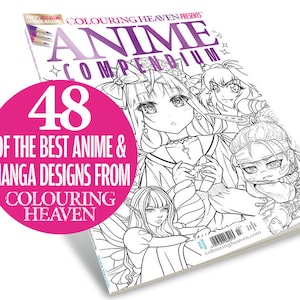 Let's Color: Anime Girls Printable PDF Coloring Book Digital Download 42  Pages -  Hong Kong