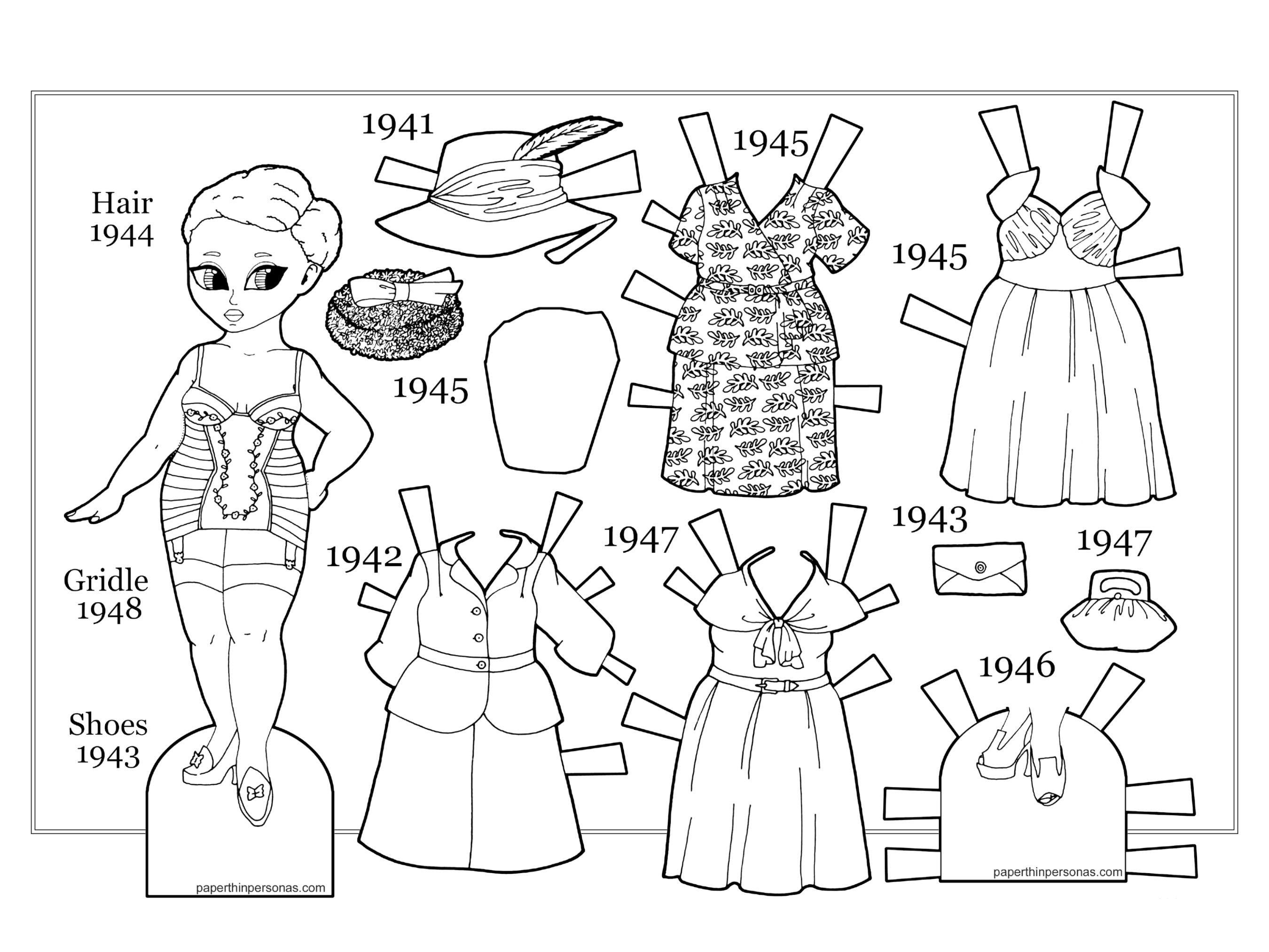 Colouring Heaven Collection Paper Dolls | Paper Dolls Colouring