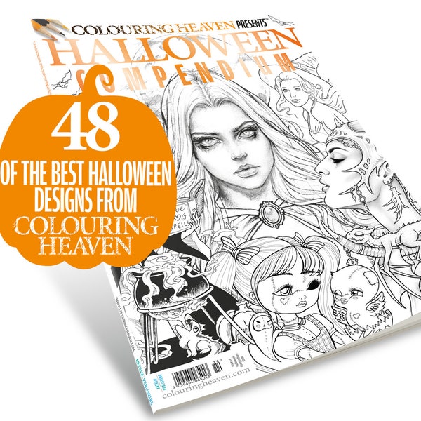 Coloring Heaven presenteert Halloween Compendium (Print Magazine) | Spookachtige Halloween-kleurplaten | BESTE VAN De hemel kleuren