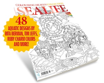 Colouring Heaven Collection Sealife (Print Magazine) | Under The Sea Colouring Pages | Tim Jeffs, Ruby Charm Colors & More!