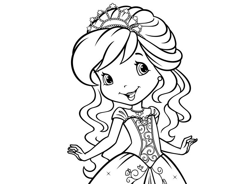 Strawberry Shortcake Princess Coloring Page