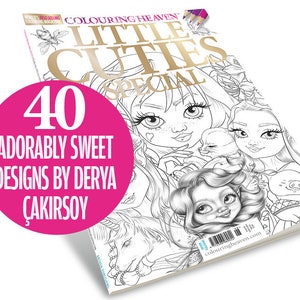 Colouring Heaven Little Cuties Special (Print Magazine) | Fairy Colouring Pages | Derya Çakirsoy