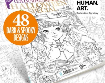 Colouring Heaven BUMPER Halloween Special 2026 (Print Magazine) | Colouring Pages | Only Human Art