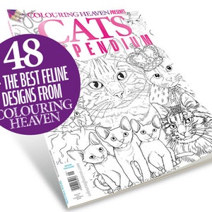 Colouring Heaven Presents Cats Compendium (Print Magazine) | Cats & Kitten Colouring Pages | BEST OF Colouring Heaven