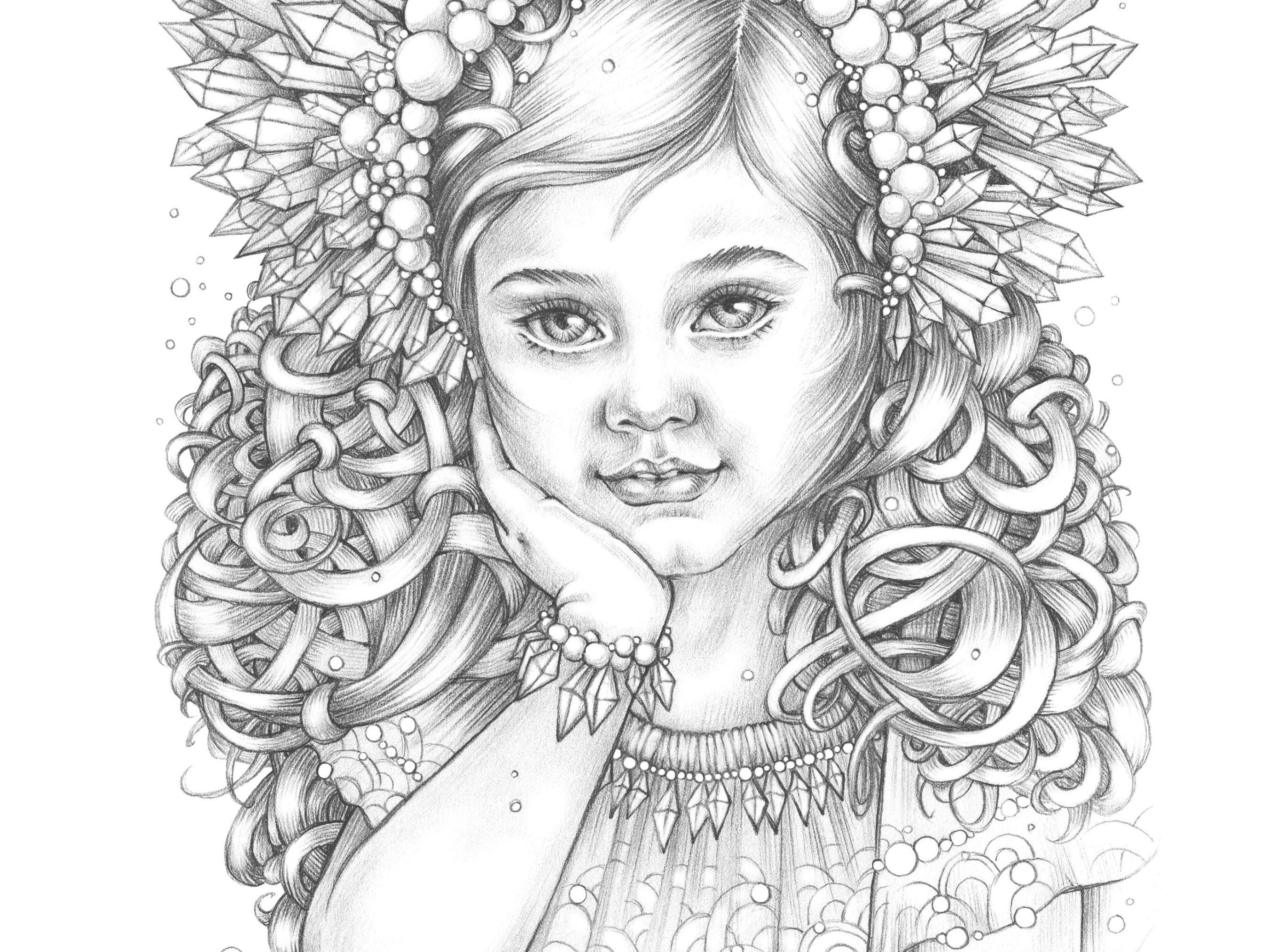 Colouring Heaven Collection Little Darlings | Greyscale Colouring Pages ...