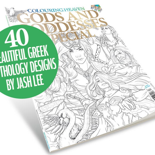 Colouring Heaven Gods and Goddesses Special (Print Magazine) | Gods & Goddesses of Greek Mythology | Jash Lee