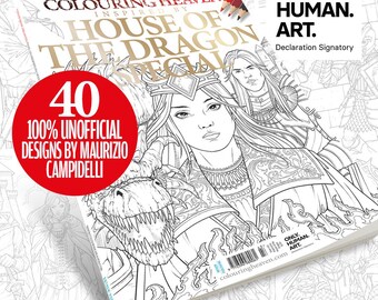 Colouring Heaven Inspired by House of the Dragon Special (Print Magazine) | Colouring Pages | Maurizio Campidelli | Only Human Art
