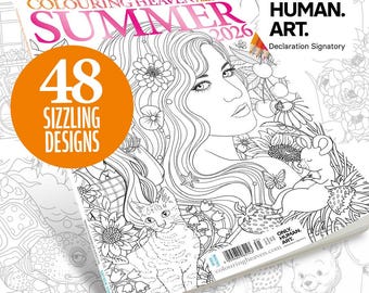 Colouring Heaven Presents Summer 2026 | Seasonal Colouring Pages | Only Human Art