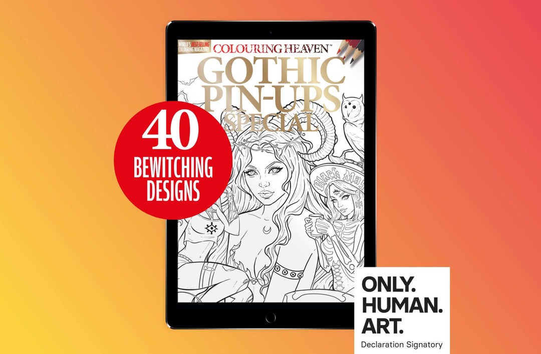 Colouring Heaven Gothic Pin-up Special (digital Download PDF) | Gothic ...