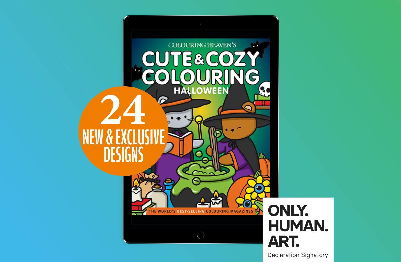 Colouring Heaven Cute & Cozy Colouring Halloween — coloring book cover