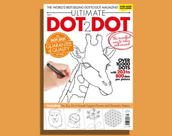 Ultimate Dot2Dot Número 77 / El zoológico, hágalo usted mismo, flores aromáticas y patrones geométricos / Revista Dot to Dot Print