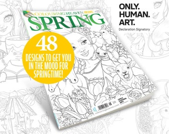 Colouring Heaven Presents Spring | Floral & Animal Colouring Pages inspired by Spring | Only Human Art