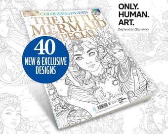 Colouring Heaven The Little Mermaid Special | Mermaid Colouring Pages | Only Human Art