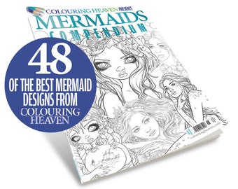 Colouring Heaven Presents Mermaids Compendium (Print Magazine) | Mermaid Colouring Pages | BEST OF Colouring Heaven | Only Human Art