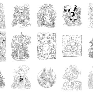 Colouring Heaven Fantasy Mushroom Special | Mushroom Colouring Pages ...