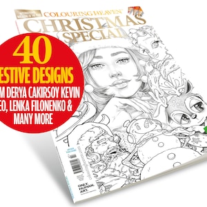 Colouring Heaven Christmas Special 2023 (Print Magazine) | NEW Christmas Colouring Pages | 8 Top Colouring Artists