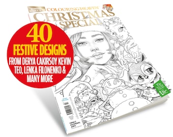 Colouring Heaven Christmas Special 2023 (Print Magazine) | NEW Christmas Colouring Pages | 8 Top Colouring Artists