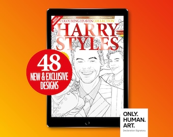 Colouring Heaven Collection Harry Styles (Digital Download PDF) | Fabiana Trere | Only Human Art