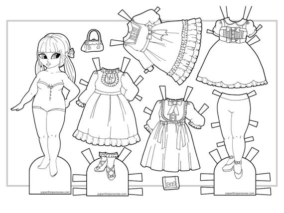 Colouring Heaven Collection Paper Dolls | Paper Dolls Colouring
