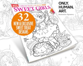 Colouring Heaven Pocket Sweet Treats | Mini Pocket Travel Sized Colouring Magazine | May Mapalad | Only Human Art