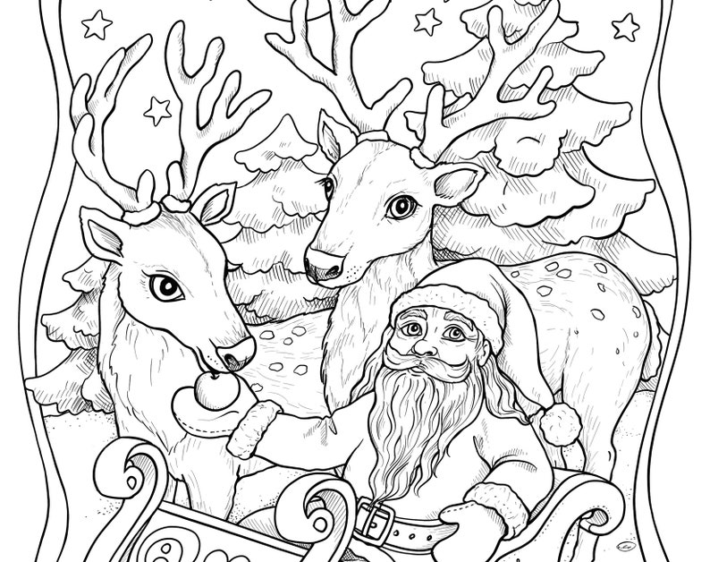Colouring Heaven Christmas Special 2023 (Print Magazine) | NEW Christmas Colouring Pages | 8 Top Colouring Artists image 5