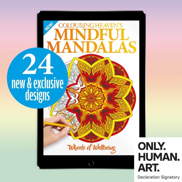 Mindful Mandalas Wheels of Wellbeing (Digital Download) | Relaxing Colouring & Self-care | Only Human Art