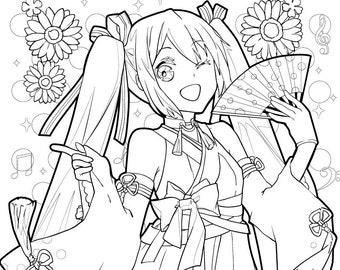 4400 Anime Coloring Pages Miku  Best Free