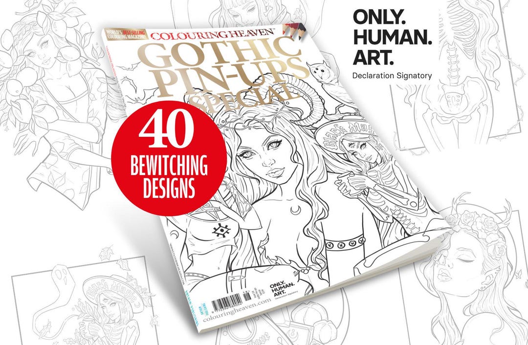 Colouring Heaven Gothic Pin-ups Special Gothic Colouring Pages Anna ...