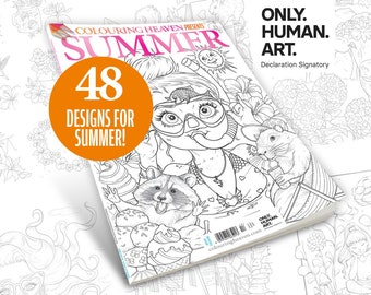Colouring Heaven Presents Summer | Floral & Animal Colouring Pages inspired by Summer | Only Human Art