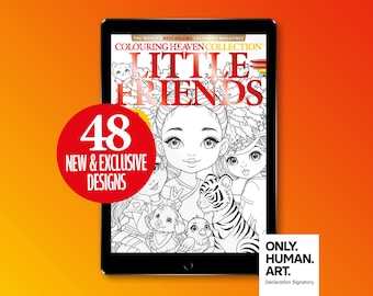 Colouring Heaven Collection Little Friends (Digital Download PDF) | Maud Lamoine | Only Human Art