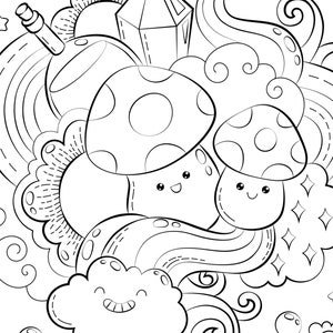 Colouring Heaven Fantasy Mushroom Special | Mushroom Colouring Pages ...
