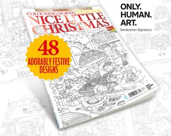 Colouring Heaven Collection Nice Little Christmas | Traditional Christmas Colouring Pages | Tatiana Bogema | Only Human Art