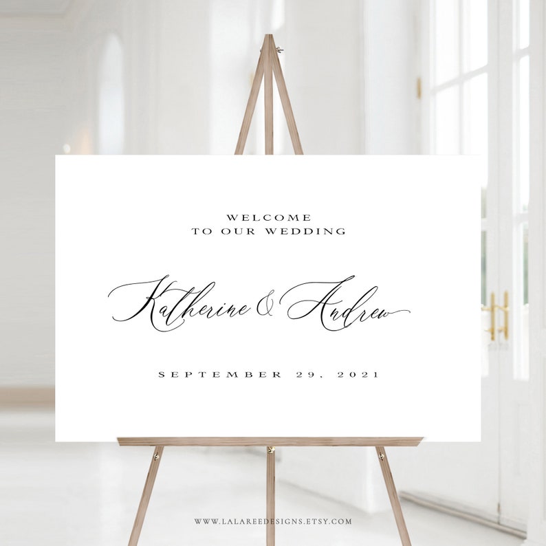 Welcome To Our Wedding Sign Template Minimalist Wedding Welcome Sign A11 Instant Download Printable Wedding Poster