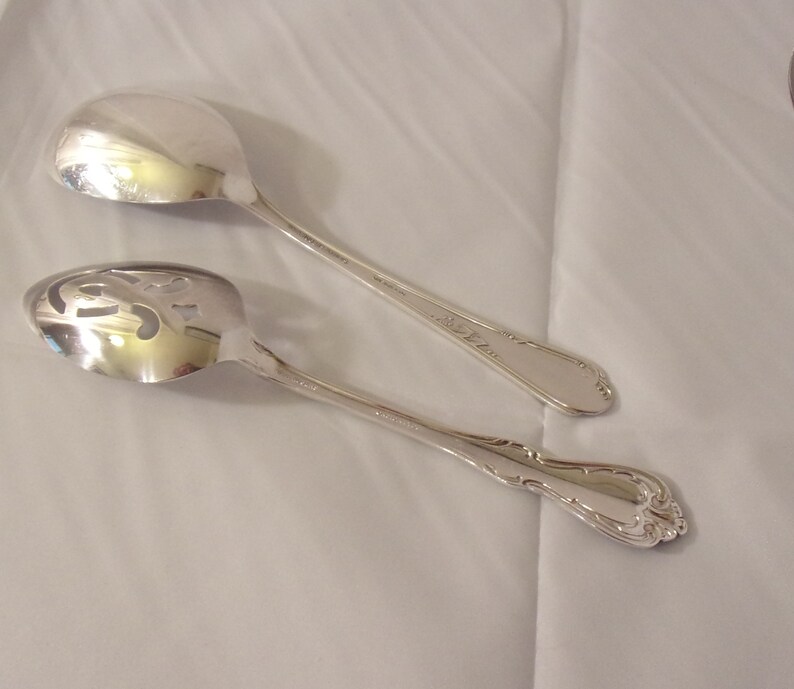 Mixed Lot Six Large Serving Silverplate Pieces Serving Spoon Sauce