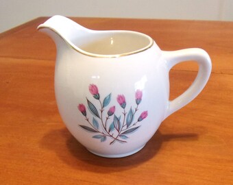 Vintage Wedgwood Creamer Made in England Pink Hope  Gilt Trim