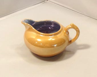 Vintage Japanese Blue & Gold Lusterware Creamer Made in Japan