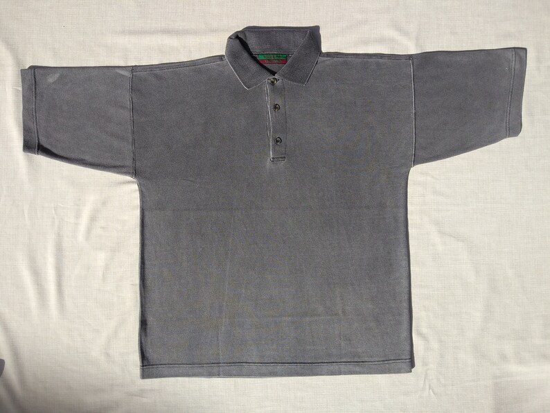 Unworn 1990s Big Baggy Oversized Polo Shirt Enzyme Washed Grey - Etsy