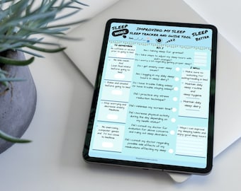 SLEEP DIARY | Sleep Journal | Sleep Tracker | Easy Editable Fillable Printable pdf |Manage Insomnia |Gift Yourself |Digital Instant Download