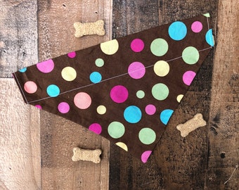 Polka Dot Gift for pet|Dog Bandana|Cat Bandana| Personalize| Puppy Bandana| Pet Accessories| Over The Collar| Snap On| Dog Mom Gift| Cotton