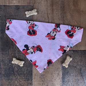Bandana per animali domestici di Minnie Mouse, sopra il collare, bandana personalizzata per cani e gatti