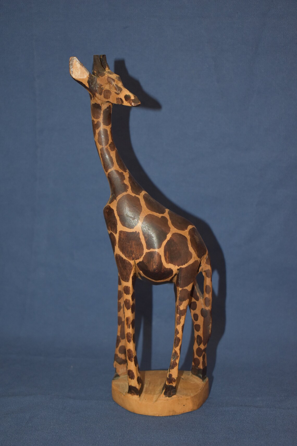 Wooden Giraffe Statue 11 tall hand carved figure Etsy