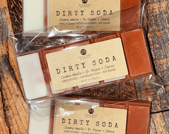 Dirty Soda Wax Melt / Soda Scented Wax Melt / Vanilla Cherry Scented / Scented Wax Melts / Snap Bars