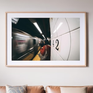 42nd Street Subway Print, NYC Urban Photography, Manhattan Train Station Wall Art, New York City Street Decor, Commuter Life Poster