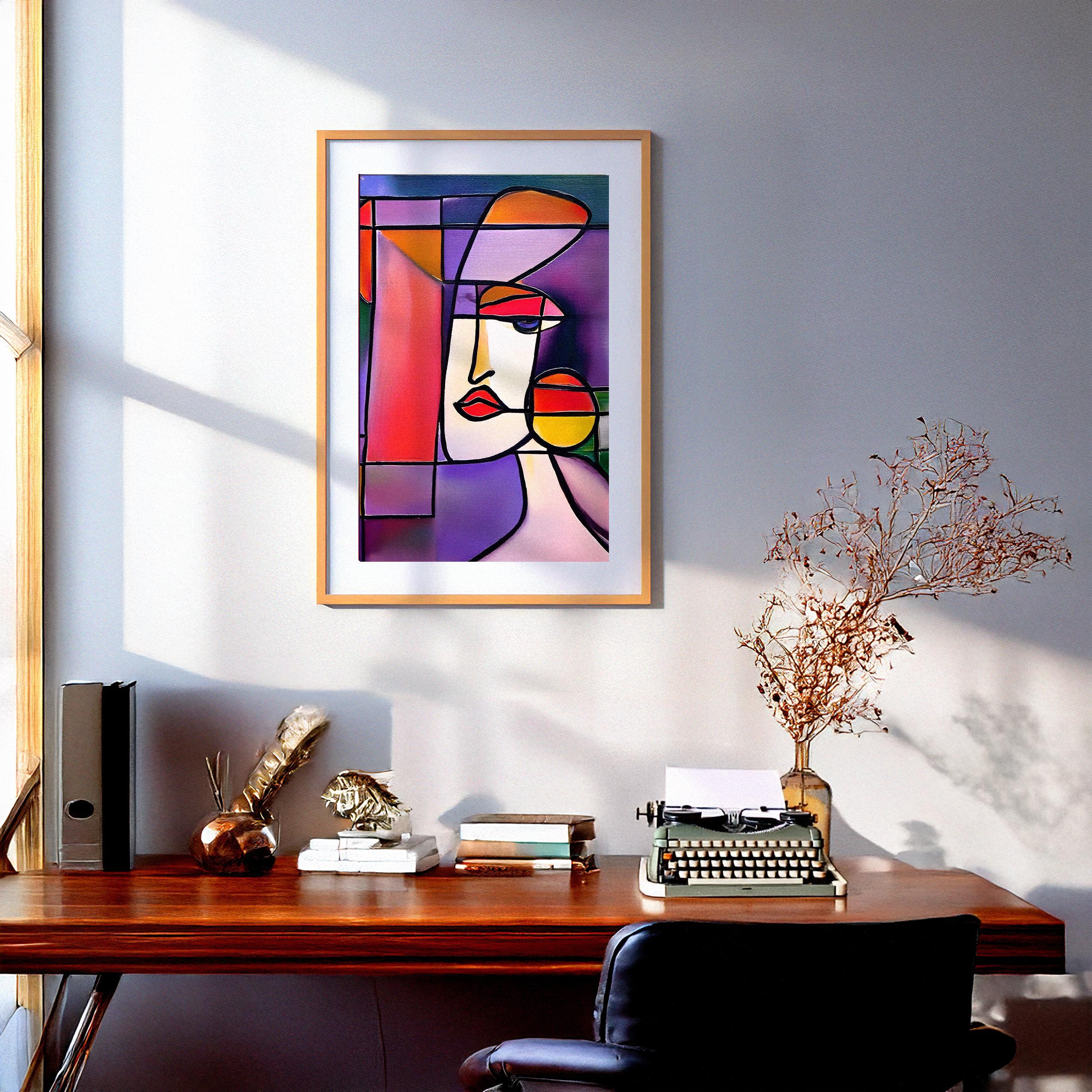 Abstract Cubism Art Print – Colorful Geometric Modern Wall Art - Etsy