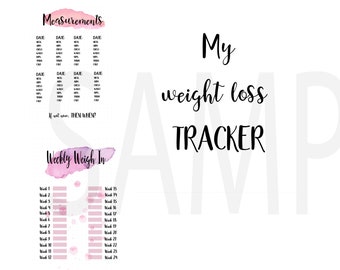 PRINTABLE (POUNDS) Weight Loss Bullet Journal and Tracker