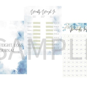 PRINTABLE (POUNDS) Weight Loss Journal and Tracker