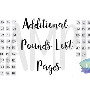 PRINTABLE Extra &#39;Pounds Lost&#39; (add-on)