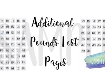 PRINTABLE Extra 'Pounds Lost' (add-on)